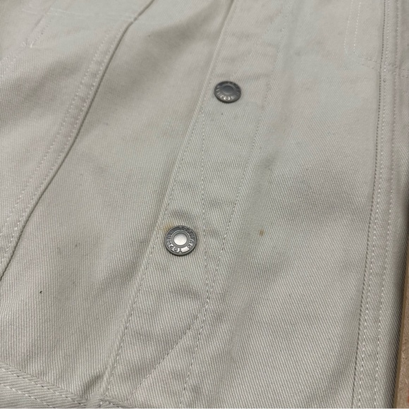 Topshop Topman Black Borg Lined Denim Jacket XL - Picture 6 of 10